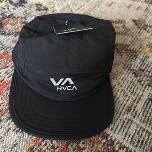 brand new RVCA hat, black and white logo, tag on